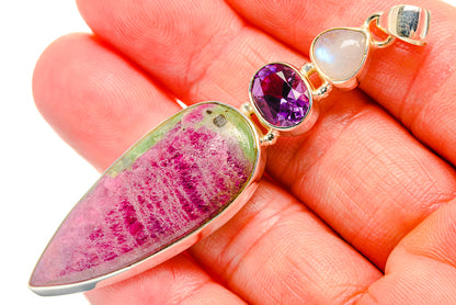 Ruby Zoisite Pendants handcrafted by Ana Silver Co - PD33871