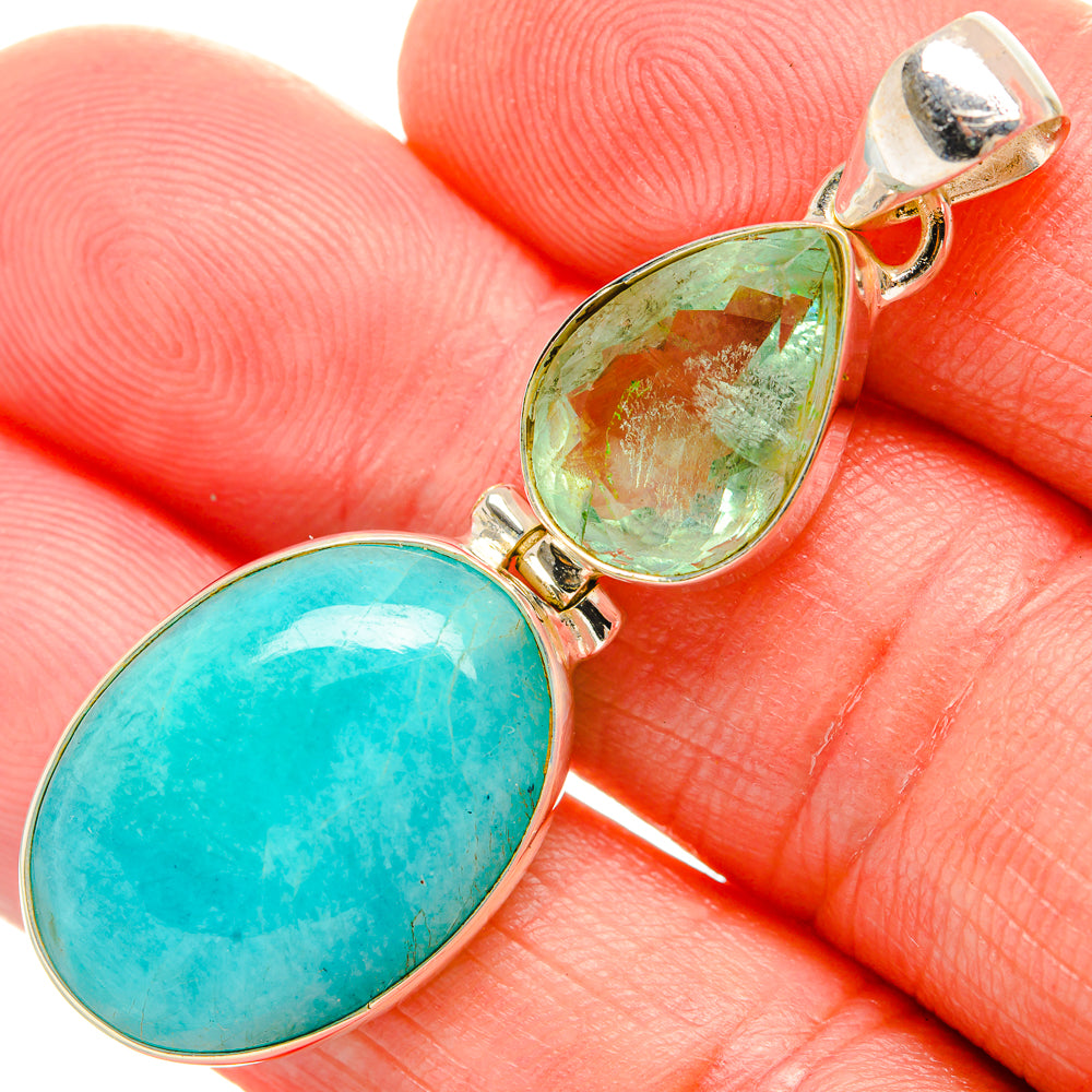Amazonite Pendants handcrafted by Ana Silver Co - PD33872