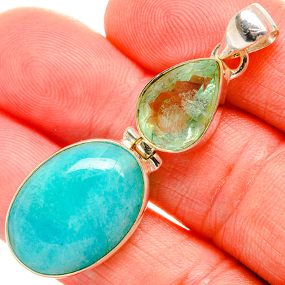 Amazonite Pendants handcrafted by Ana Silver Co - PD33872