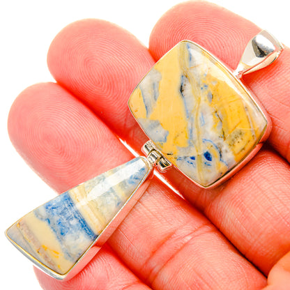 Blue Scheelite Pendants handcrafted by Ana Silver Co - PD33873