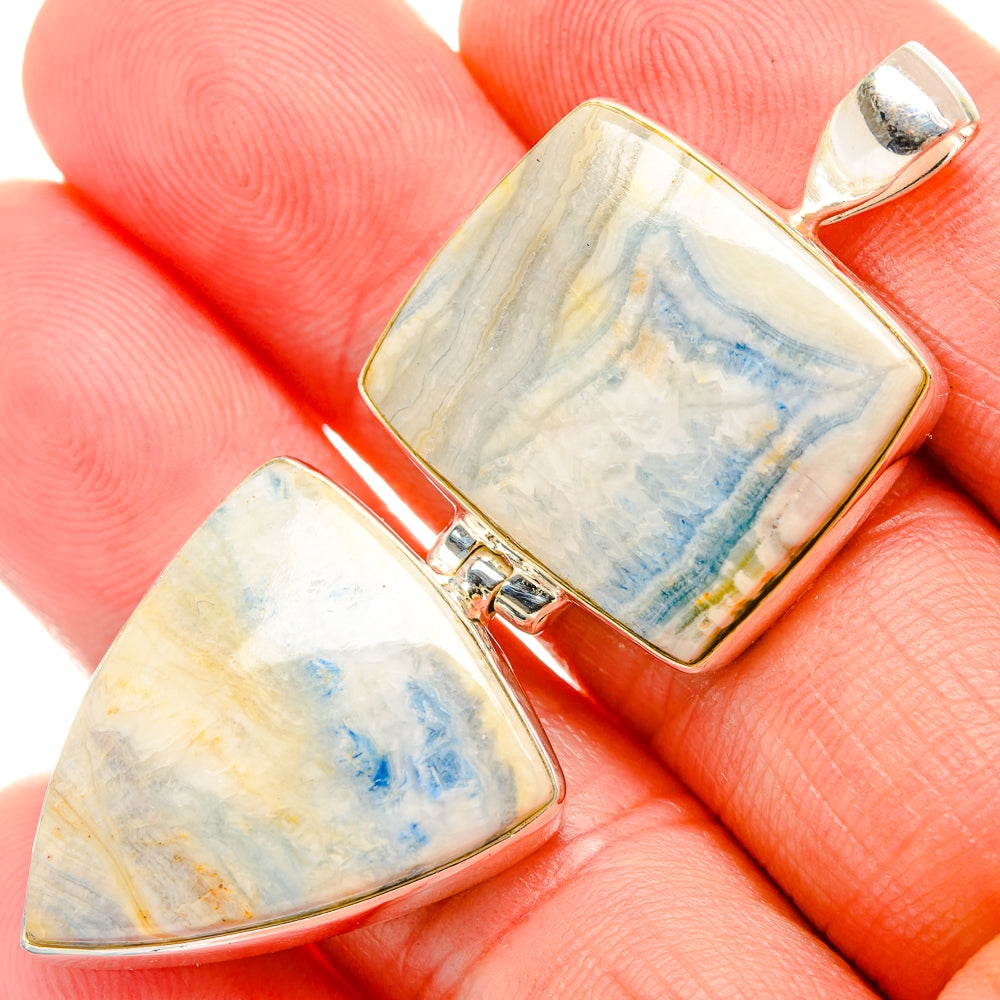Blue Scheelite Pendants handcrafted by Ana Silver Co - PD33874
