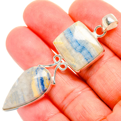 Blue Scheelite Pendants handcrafted by Ana Silver Co - PD33875