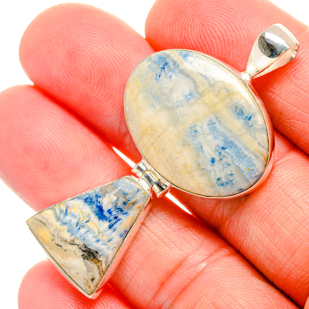 Blue Scheelite Pendants handcrafted by Ana Silver Co - PD33876