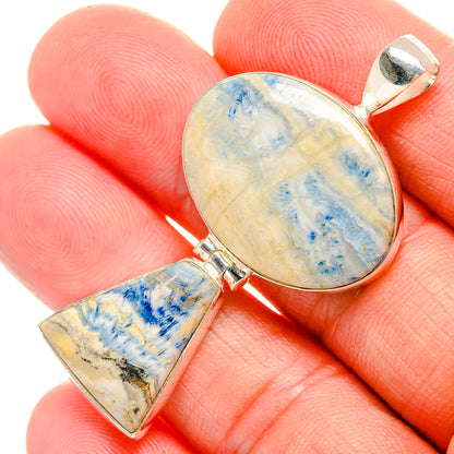 Blue Scheelite Pendants handcrafted by Ana Silver Co - PD33876