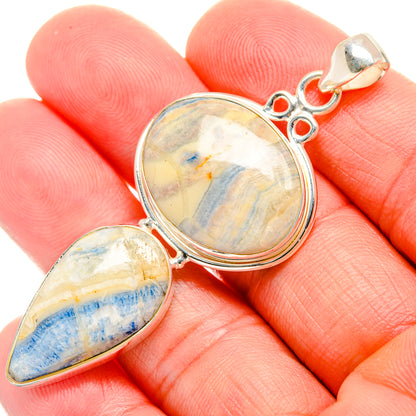 Blue Scheelite Pendants handcrafted by Ana Silver Co - PD33878