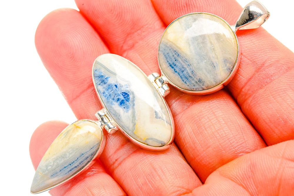 Blue Scheelite Pendants handcrafted by Ana Silver Co - PD33879