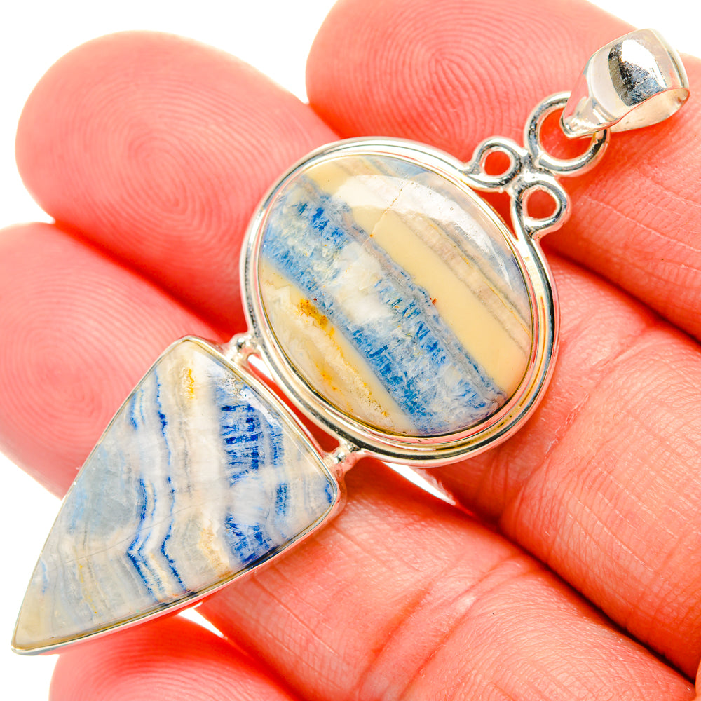 Blue Scheelite Pendants handcrafted by Ana Silver Co - PD33880