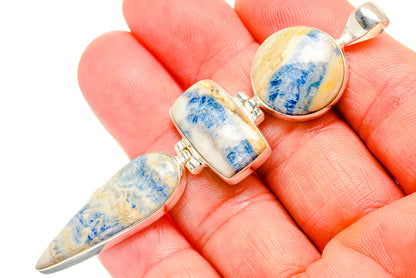 Blue Scheelite Pendants handcrafted by Ana Silver Co - PD33881
