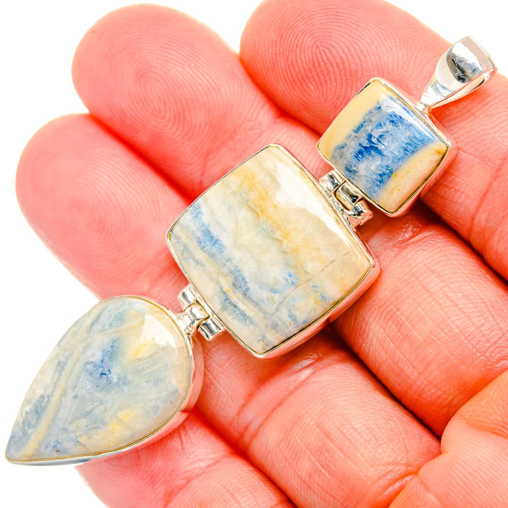 Blue Scheelite Pendants handcrafted by Ana Silver Co - PD33882