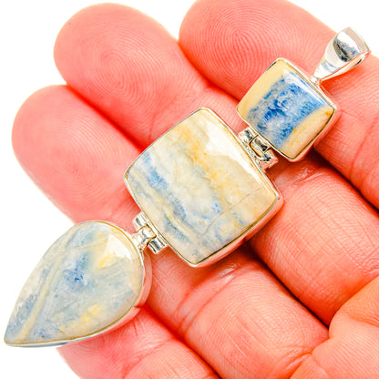 Blue Scheelite Pendants handcrafted by Ana Silver Co - PD33882