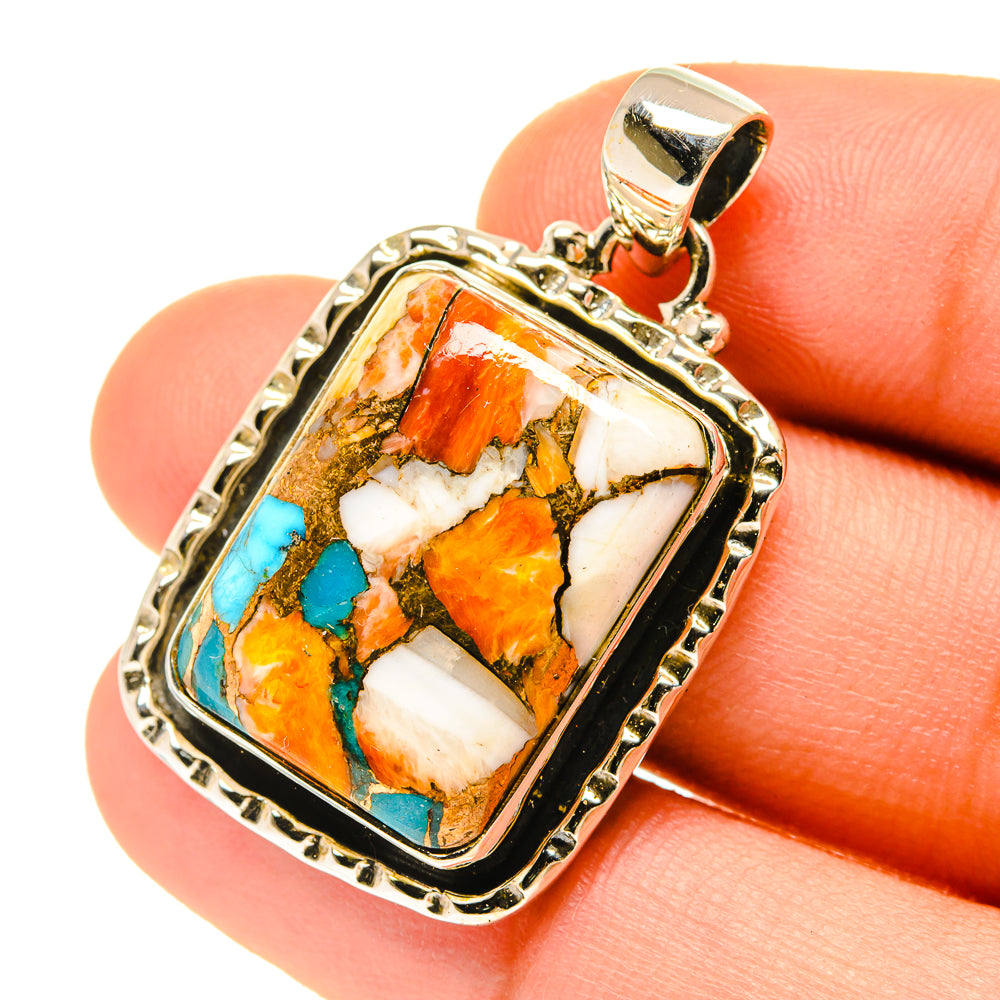 Blue Copper Composite Turquoise Pendants handcrafted by Ana Silver Co - PD3389