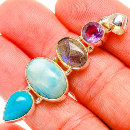 Larimar Pendants handcrafted by Ana Silver Co - PD33891