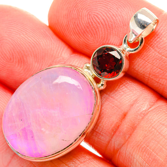 Pink Moonstone Pendants handcrafted by Ana Silver Co - PD33908