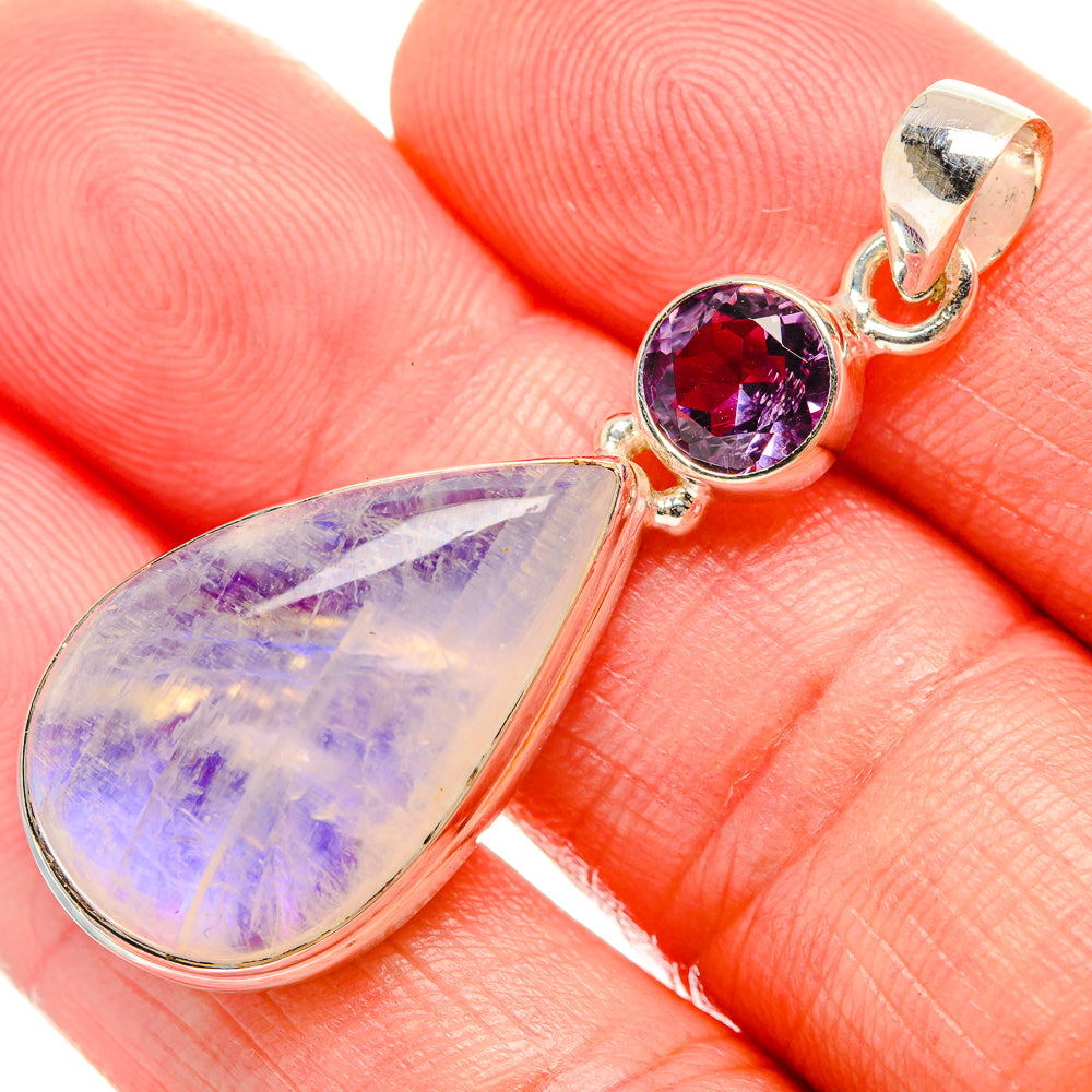 Rainbow Moonstone Pendants handcrafted by Ana Silver Co - PD33912