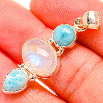 Rainbow Moonstone Pendants handcrafted by Ana Silver Co - PD33913