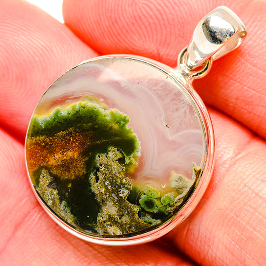 Indonesian Plume Agate Pendants handcrafted by Ana Silver Co - PD33916
