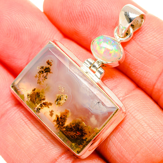 Indonesian Plume Agate Pendants handcrafted by Ana Silver Co - PD33917