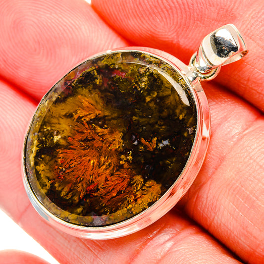 Indonesian Plume Agate Pendants handcrafted by Ana Silver Co - PD33925