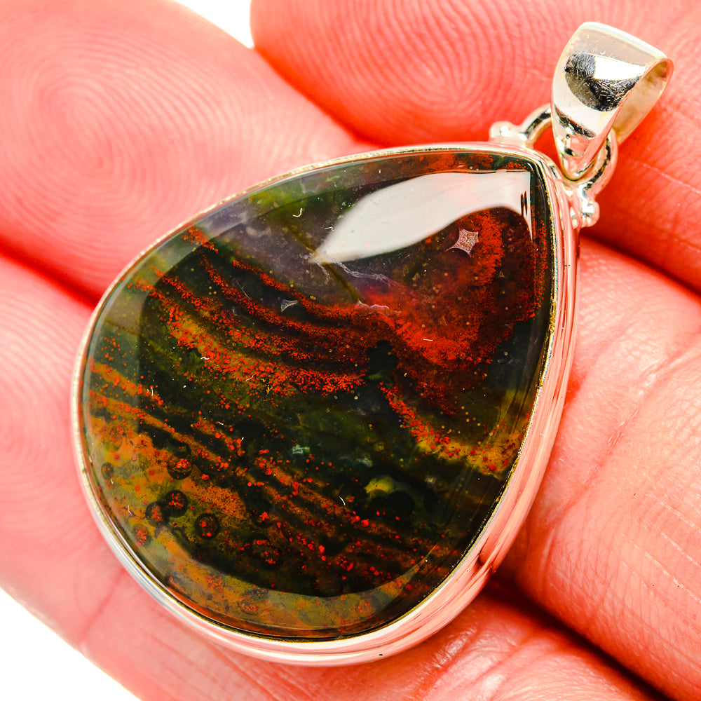 Bloodstone Pendants handcrafted by Ana Silver Co - PD33926