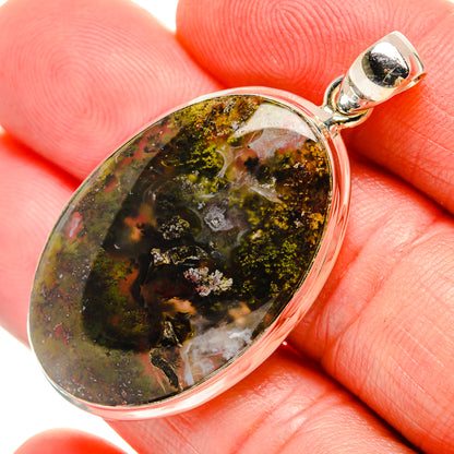 Indonesian Plume Agate Pendants handcrafted by Ana Silver Co - PD33927