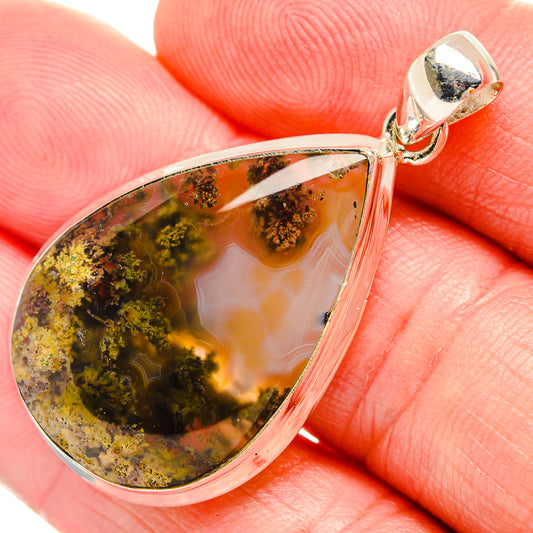 Indonesian Plume Agate Pendants handcrafted by Ana Silver Co - PD33929