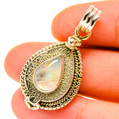Rainbow Moonstone Pendants handcrafted by Ana Silver Co - PD3393