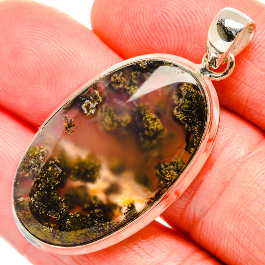 Indonesian Plume Agate Pendants handcrafted by Ana Silver Co - PD33930
