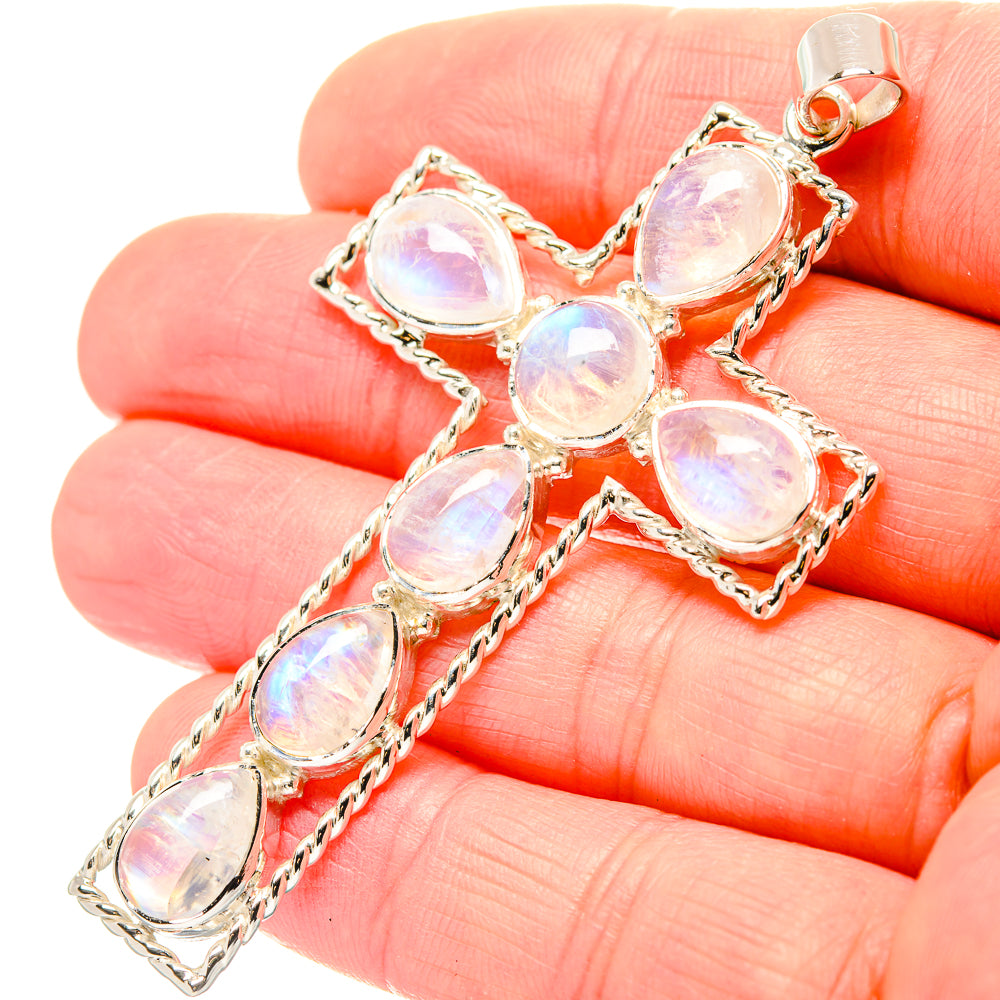 Rainbow Moonstone Pendants handcrafted by Ana Silver Co - PD33945