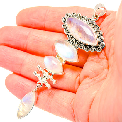 Rainbow Moonstone Pendants handcrafted by Ana Silver Co - PD33948
