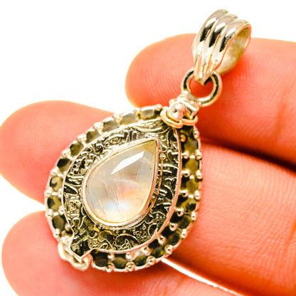Rainbow Moonstone Pendants handcrafted by Ana Silver Co - PD3395