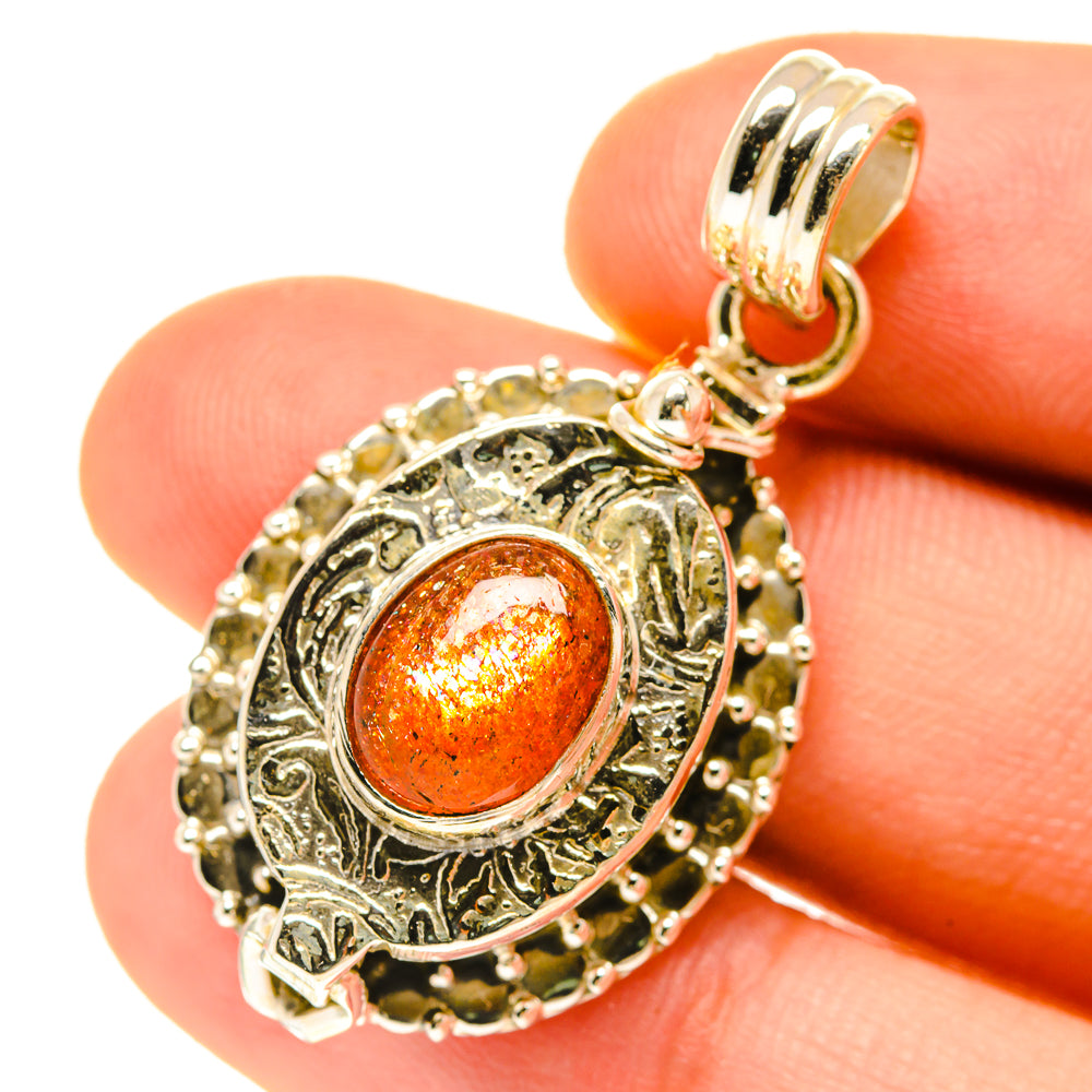 Sunstone Pendants handcrafted by Ana Silver Co - PD3397