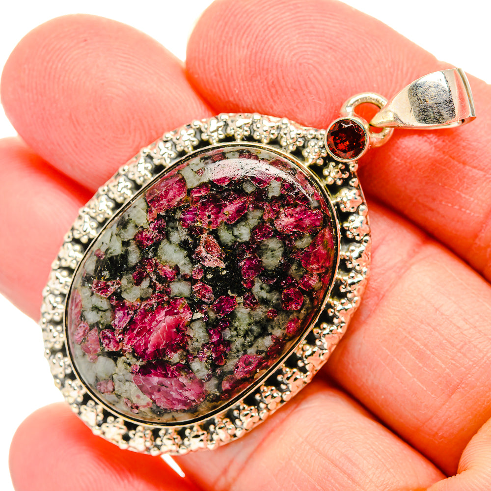Russian Eudialyte Pendants handcrafted by Ana Silver Co - PD33972