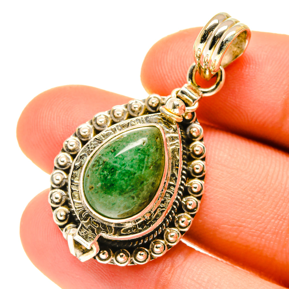 Green Aventurine Pendants handcrafted by Ana Silver Co - PD3398