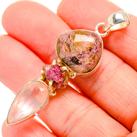 Pink Tourmaline Pendants handcrafted by Ana Silver Co - PD33993