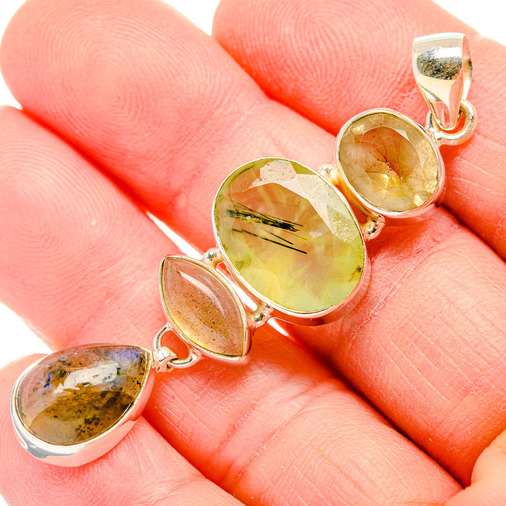 Prehnite Pendants handcrafted by Ana Silver Co - PD34001