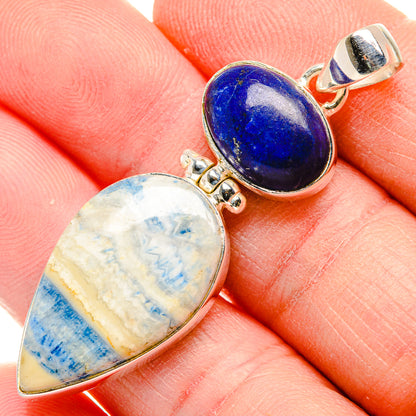 Blue Scheelite Pendants handcrafted by Ana Silver Co - PD34011