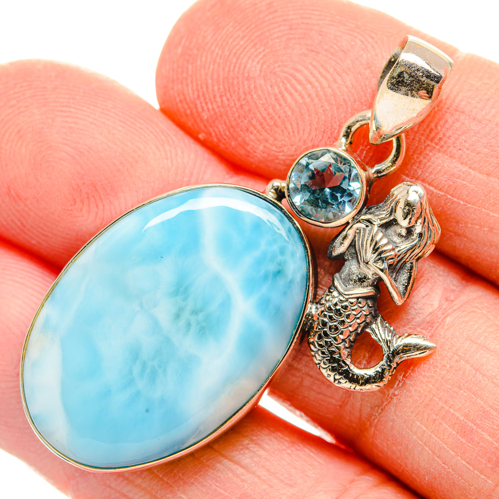 Larimar Pendants handcrafted by Ana Silver Co - PD34012