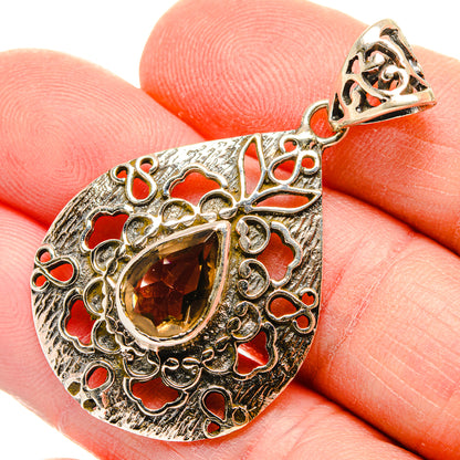 Smoky Quartz Pendants handcrafted by Ana Silver Co - PD34013