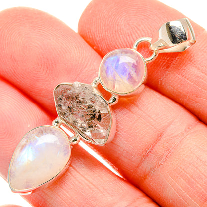 Rainbow Moonstone Pendants handcrafted by Ana Silver Co - PD34014