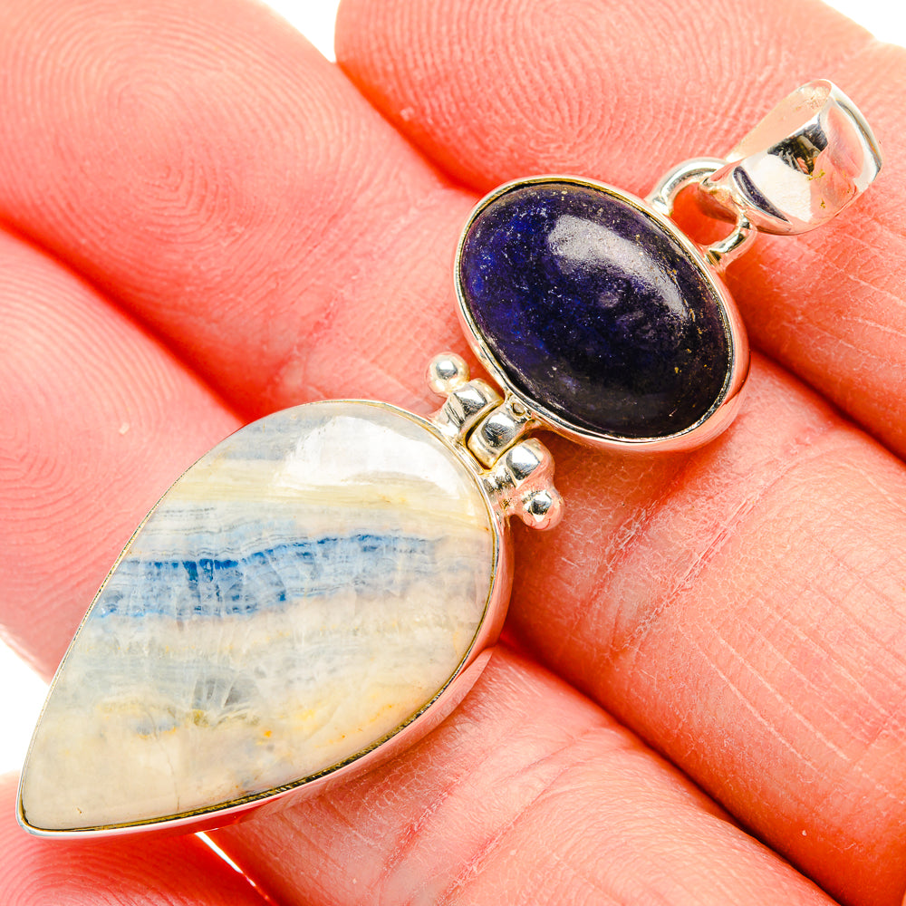 Blue Scheelite Pendants handcrafted by Ana Silver Co - PD34020