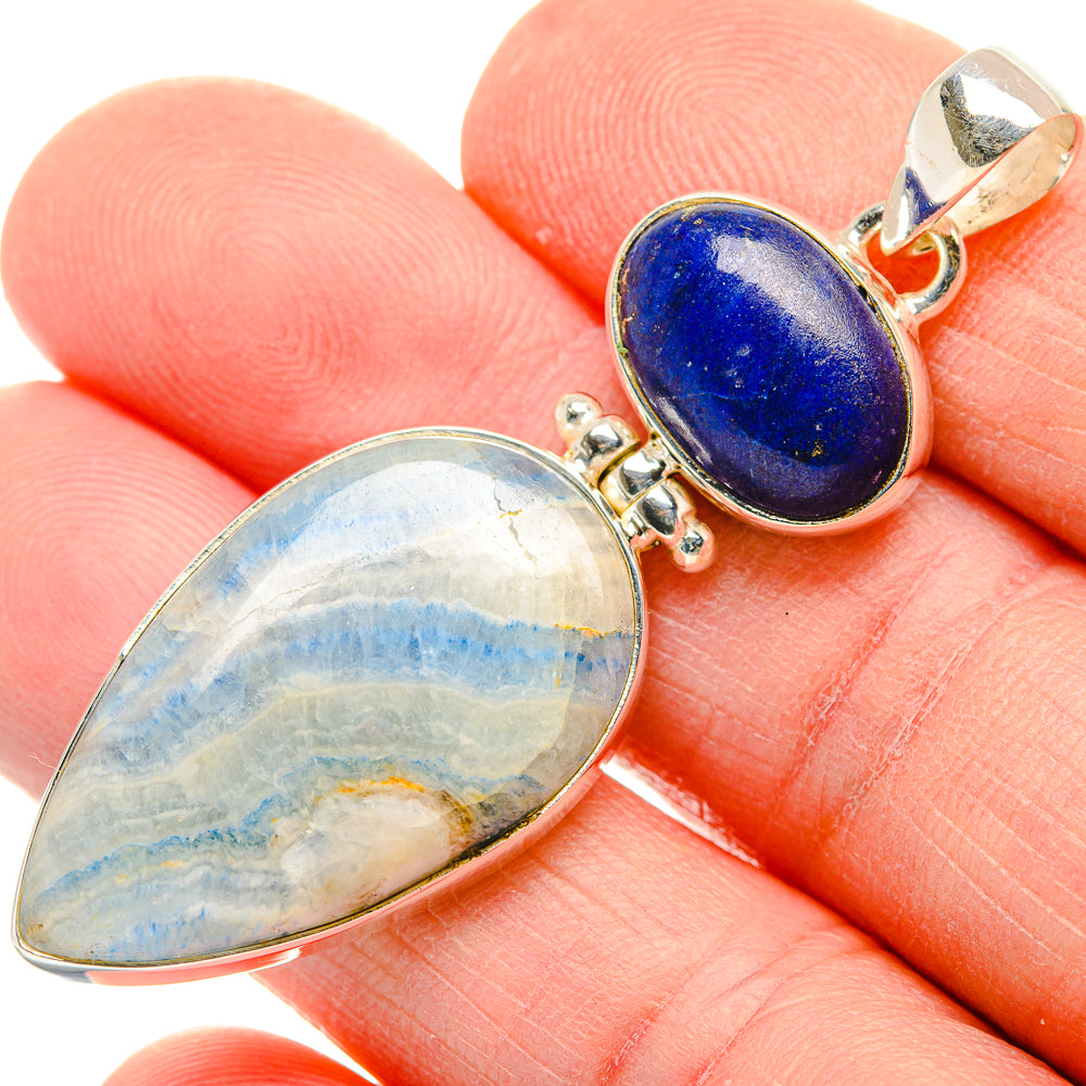 Blue Scheelite Pendants handcrafted by Ana Silver Co - PD34023