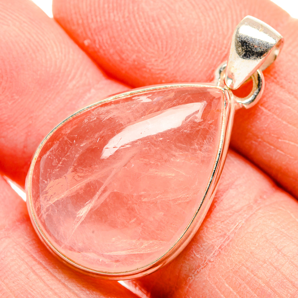 Rose Quartz Pendants handcrafted by Ana Silver Co - PD34024