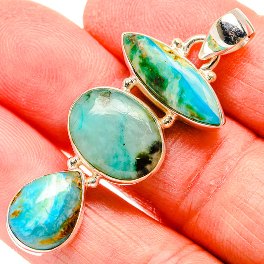Peruvian Opal Pendants handcrafted by Ana Silver Co - PD34036
