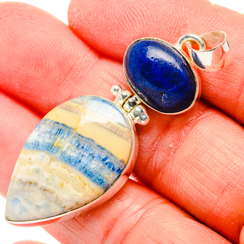 Blue Scheelite Pendants handcrafted by Ana Silver Co - PD34037