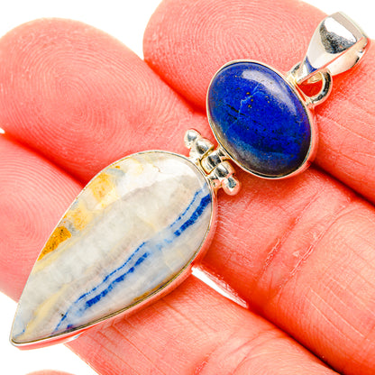 Blue Scheelite Pendants handcrafted by Ana Silver Co - PD34039