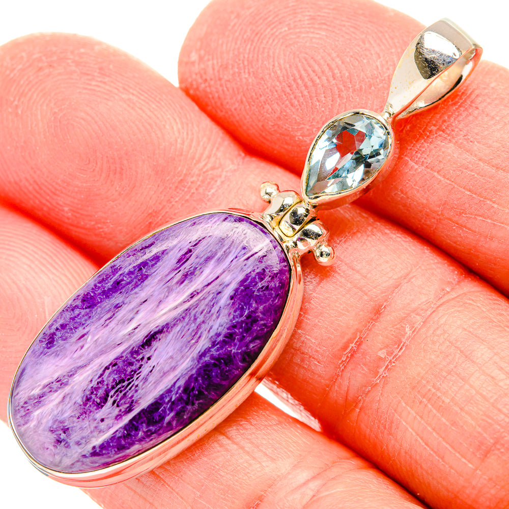 Charoite Pendants handcrafted by Ana Silver Co - PD34042