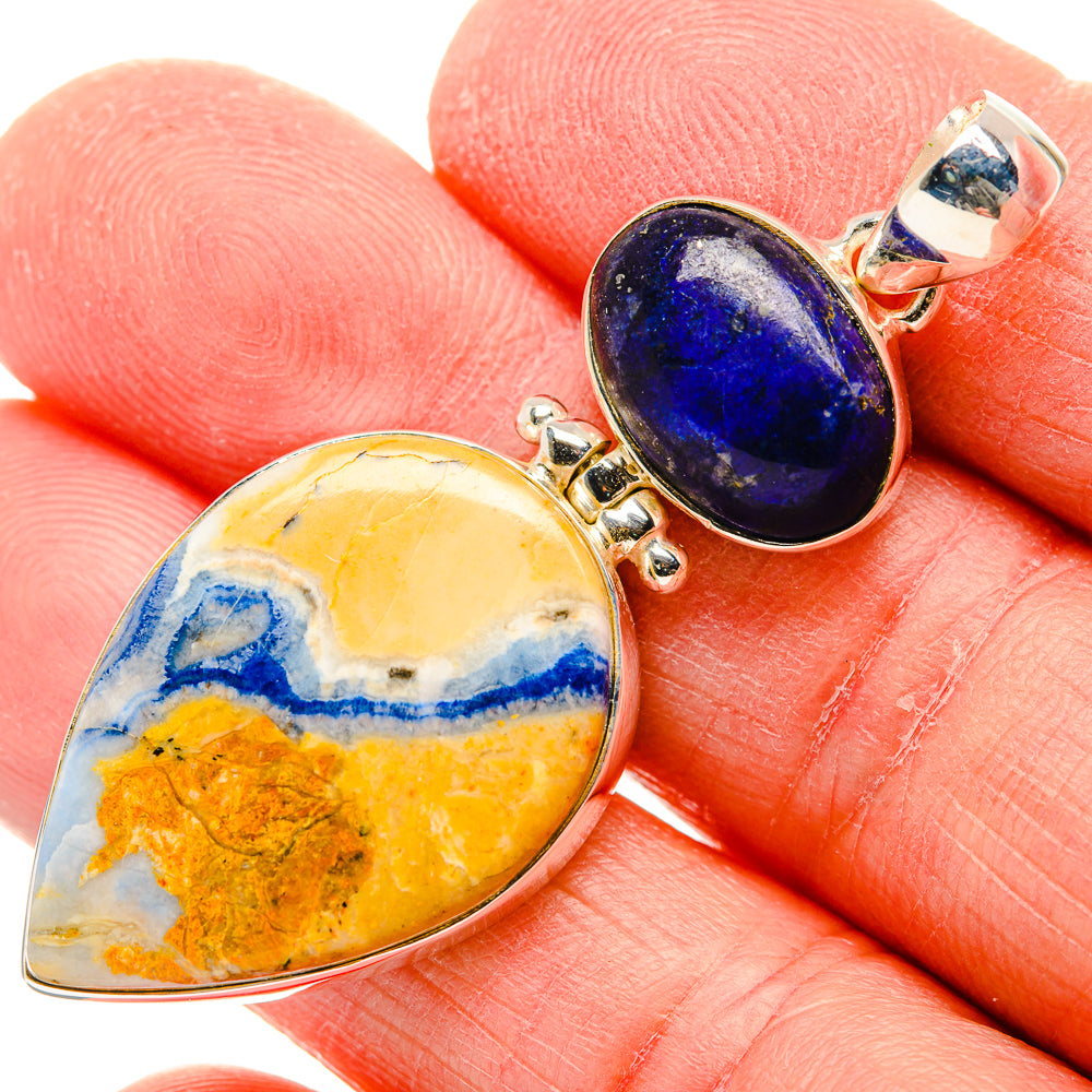 Blue Scheelite Pendants handcrafted by Ana Silver Co - PD34044