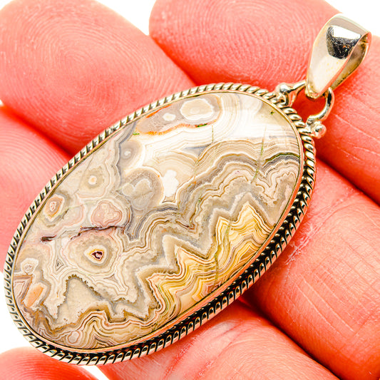 Laguna Lace Agate Pendants handcrafted by Ana Silver Co - PD34051