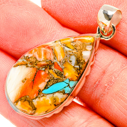 Spiny Oyster Turquoise Pendants handcrafted by Ana Silver Co - PD34054