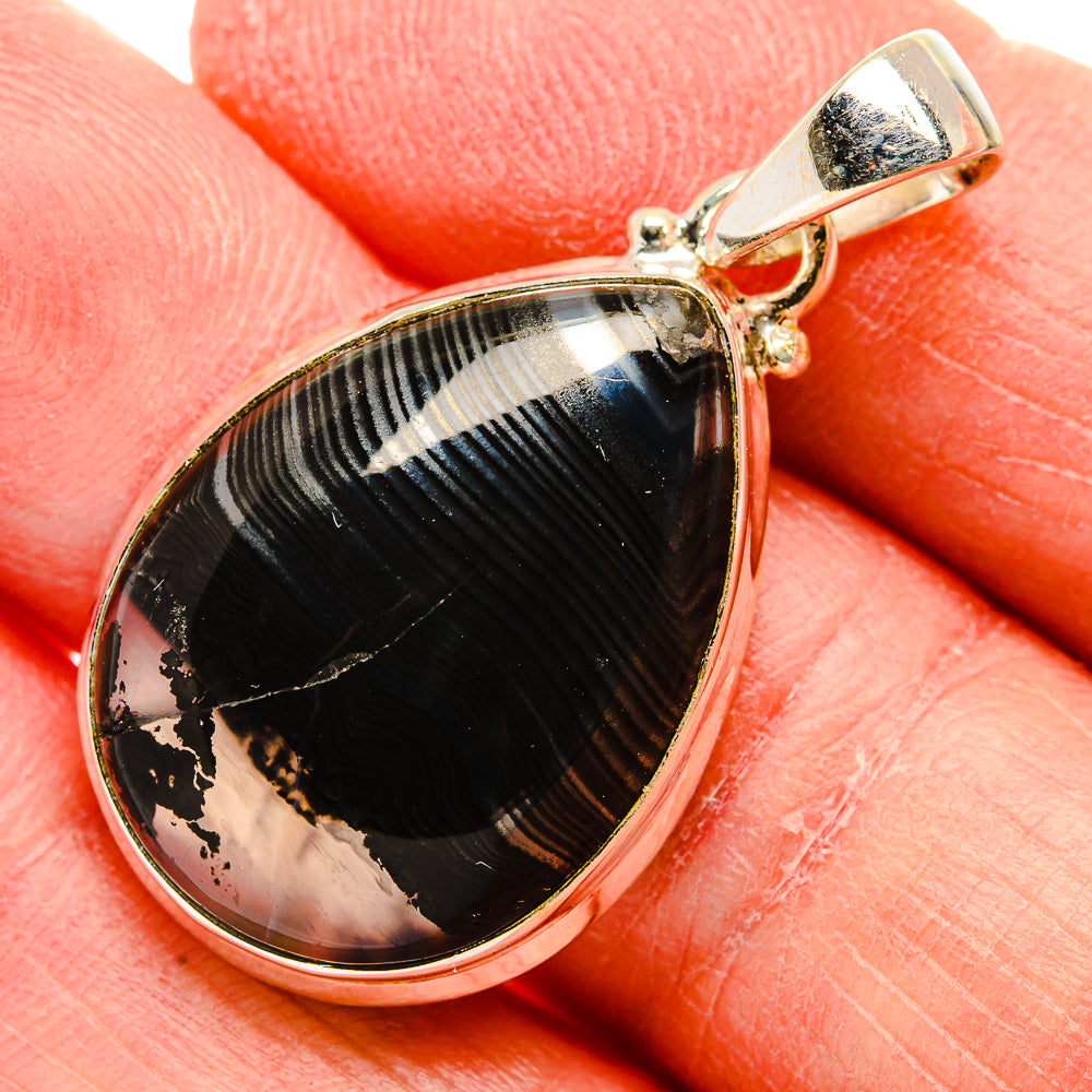 Psilomelane Pendants handcrafted by Ana Silver Co - PD34057